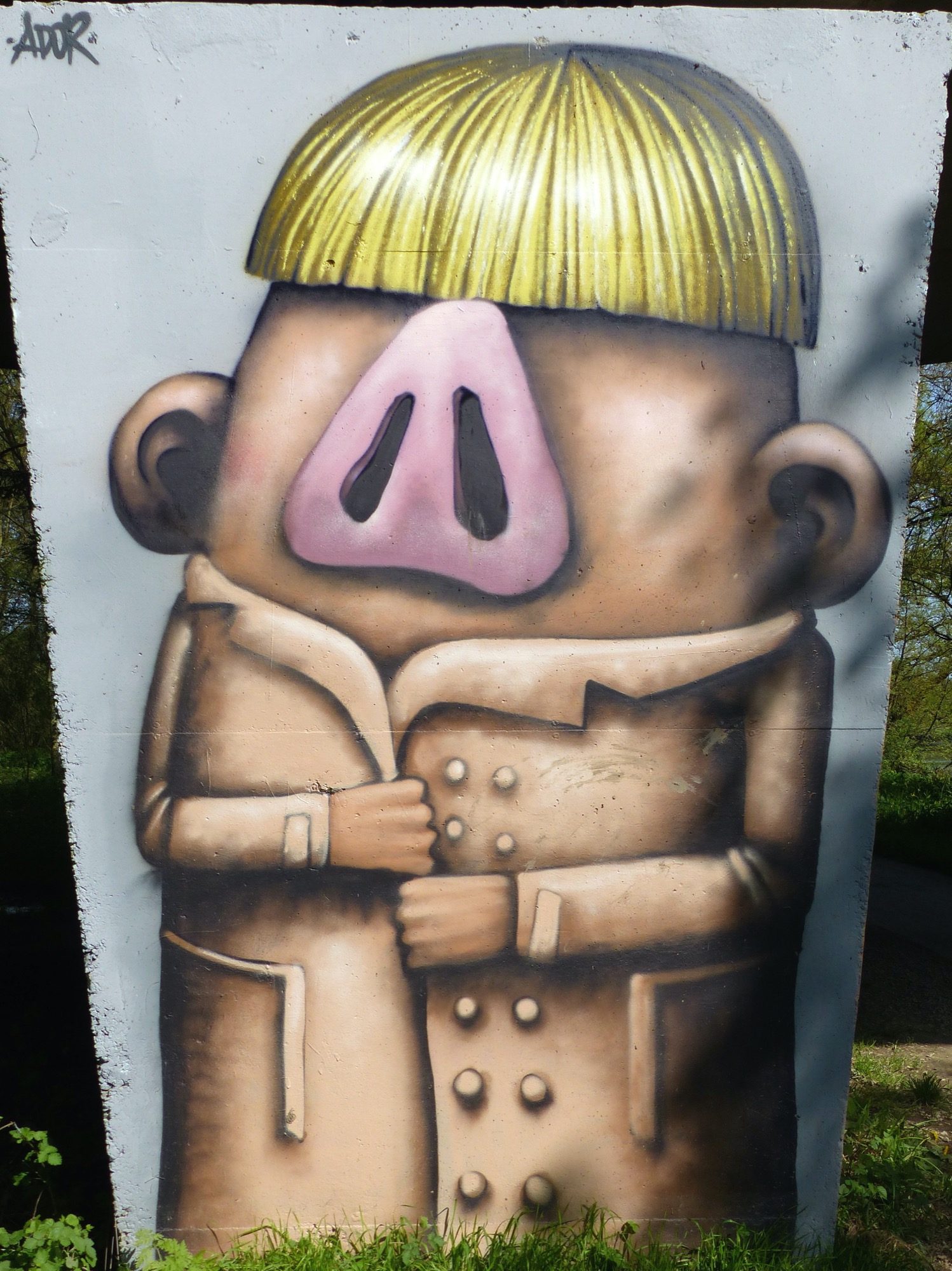 Little Man in a Coat — Street art by Ador in Nantes