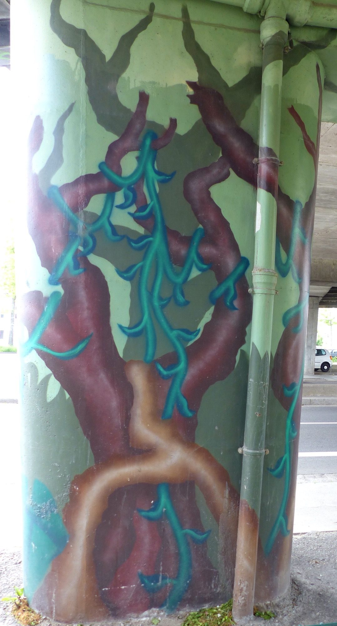 Arbre tortueux — Street art à Nantes
