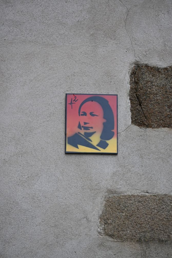 Louise Michel — Street art by A2 in Rennes