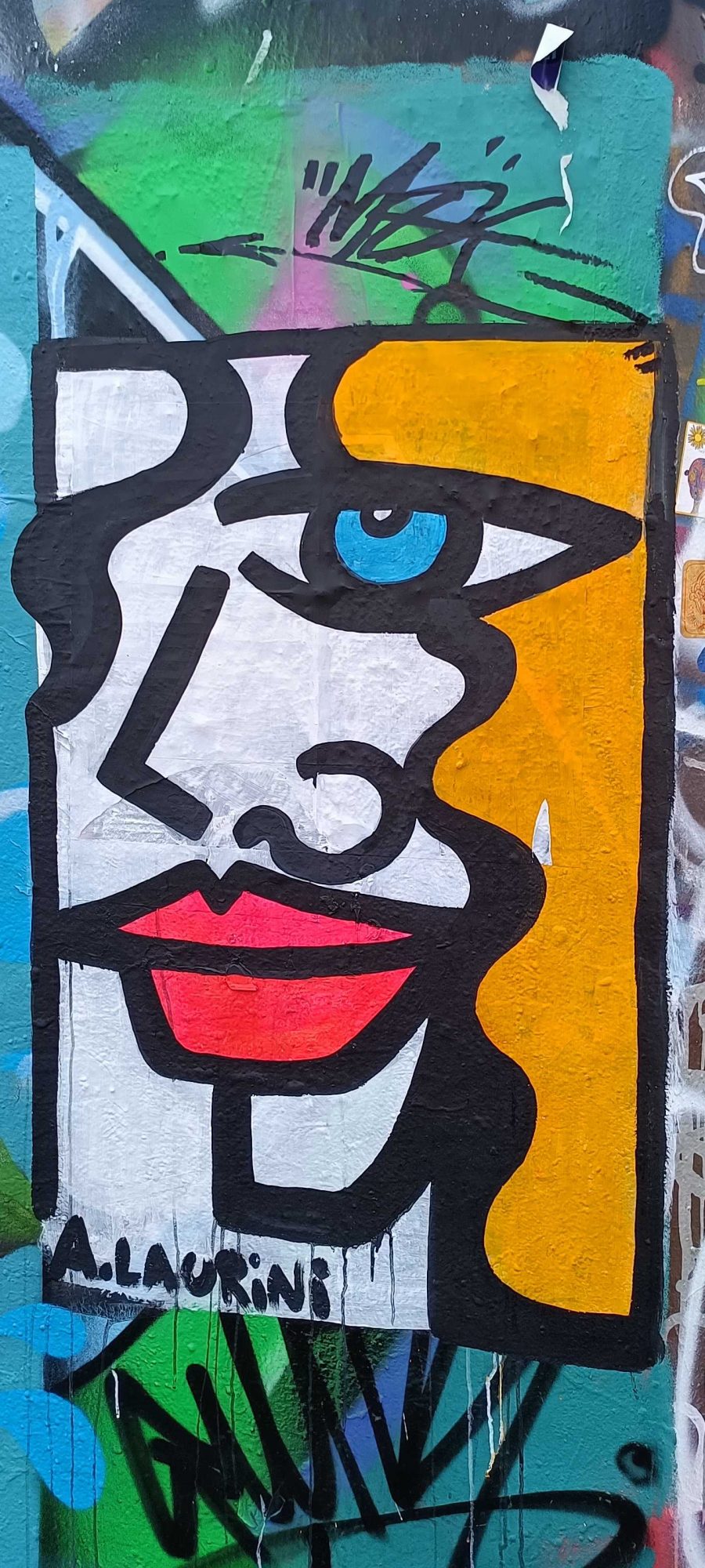 Visage cubiste A. Laurini — Street art à London