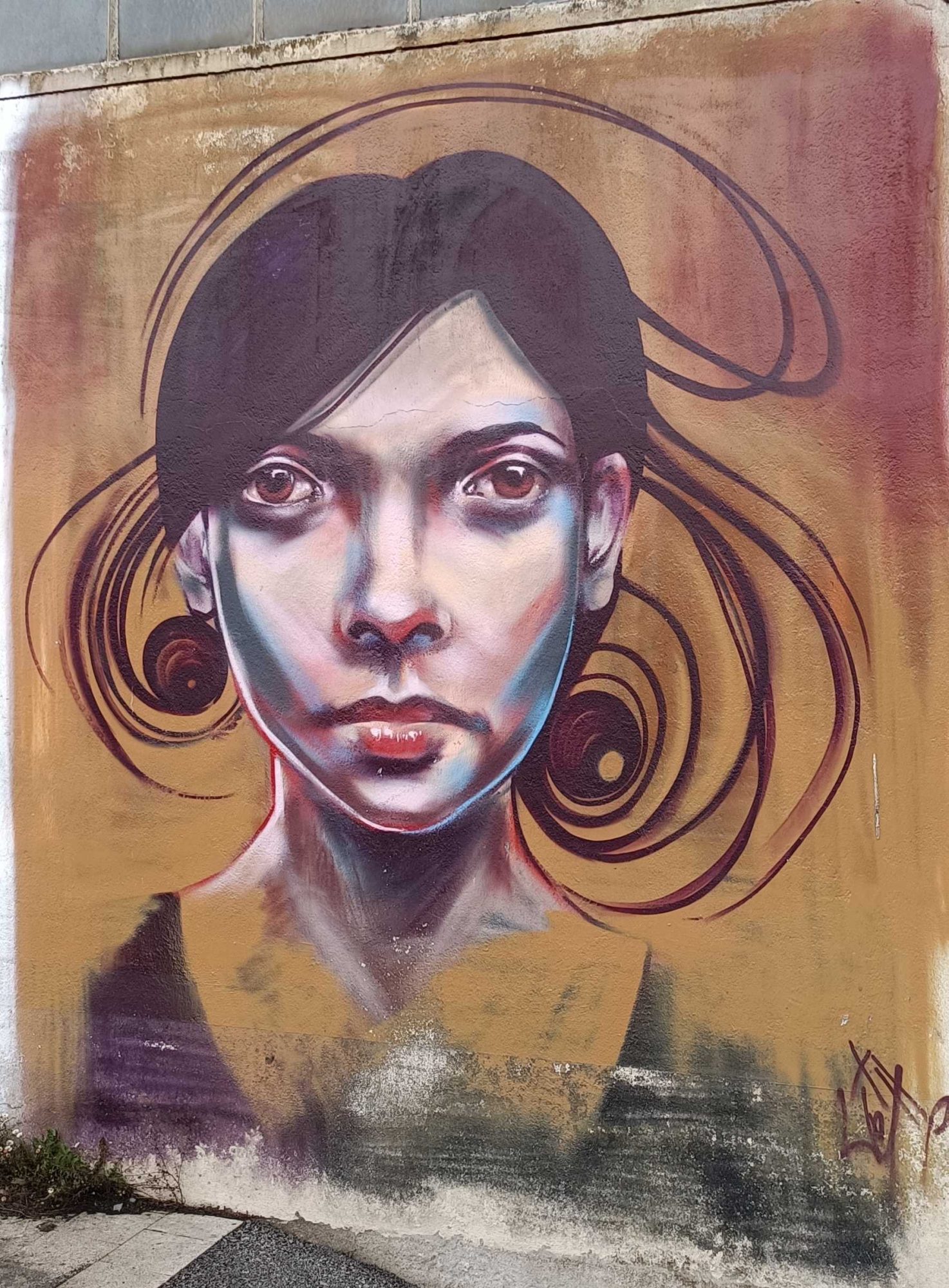 Young Woman Portrait by Jef — Street art by Jef in Redon
