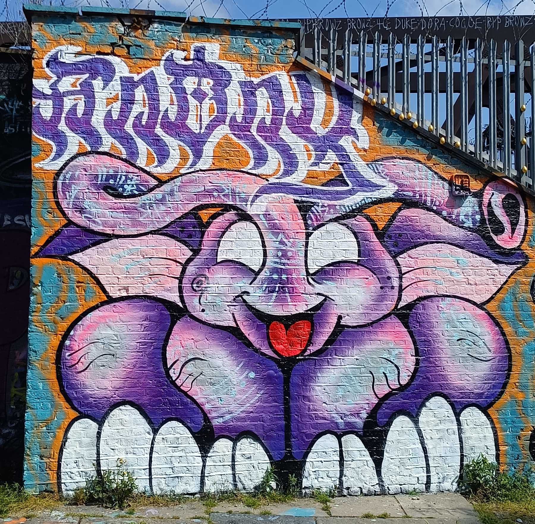 Purple Elephant under ANONY — Street art in London