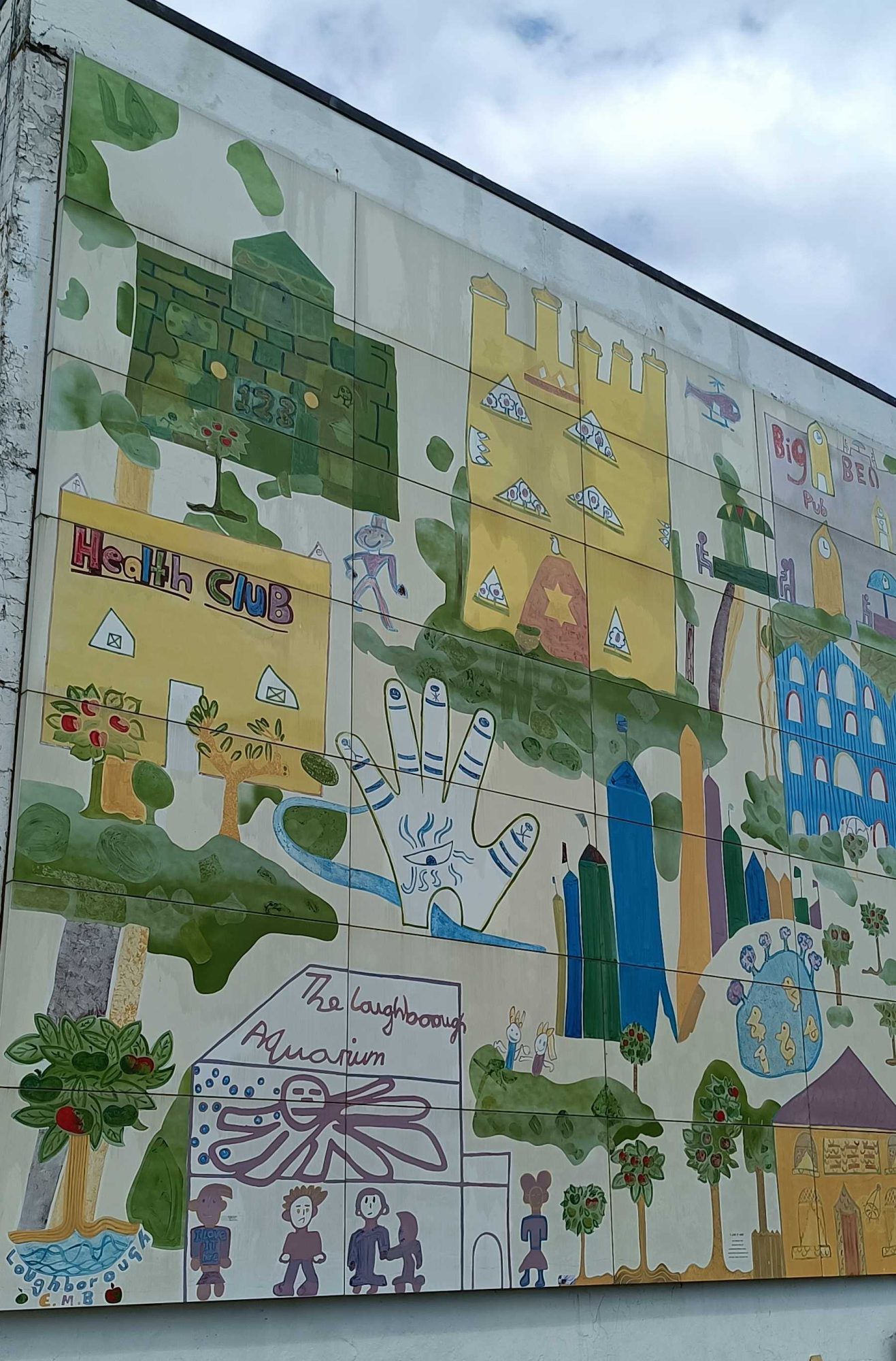 Mur communautaire coloré — Street art à London
