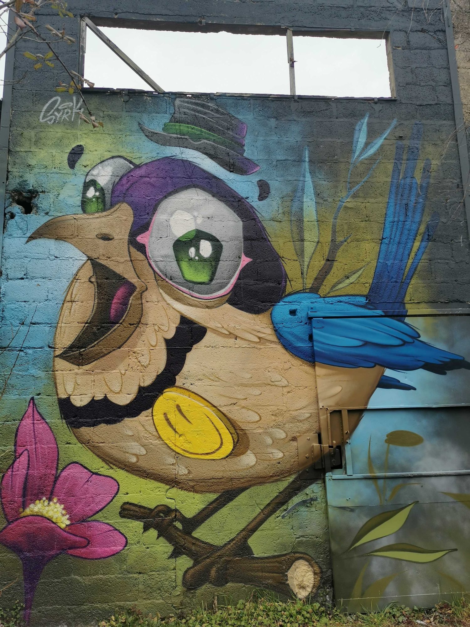 Cartoon Bird by Syrk — Street art by Syrk in Saint-Nicolas-de-Redon