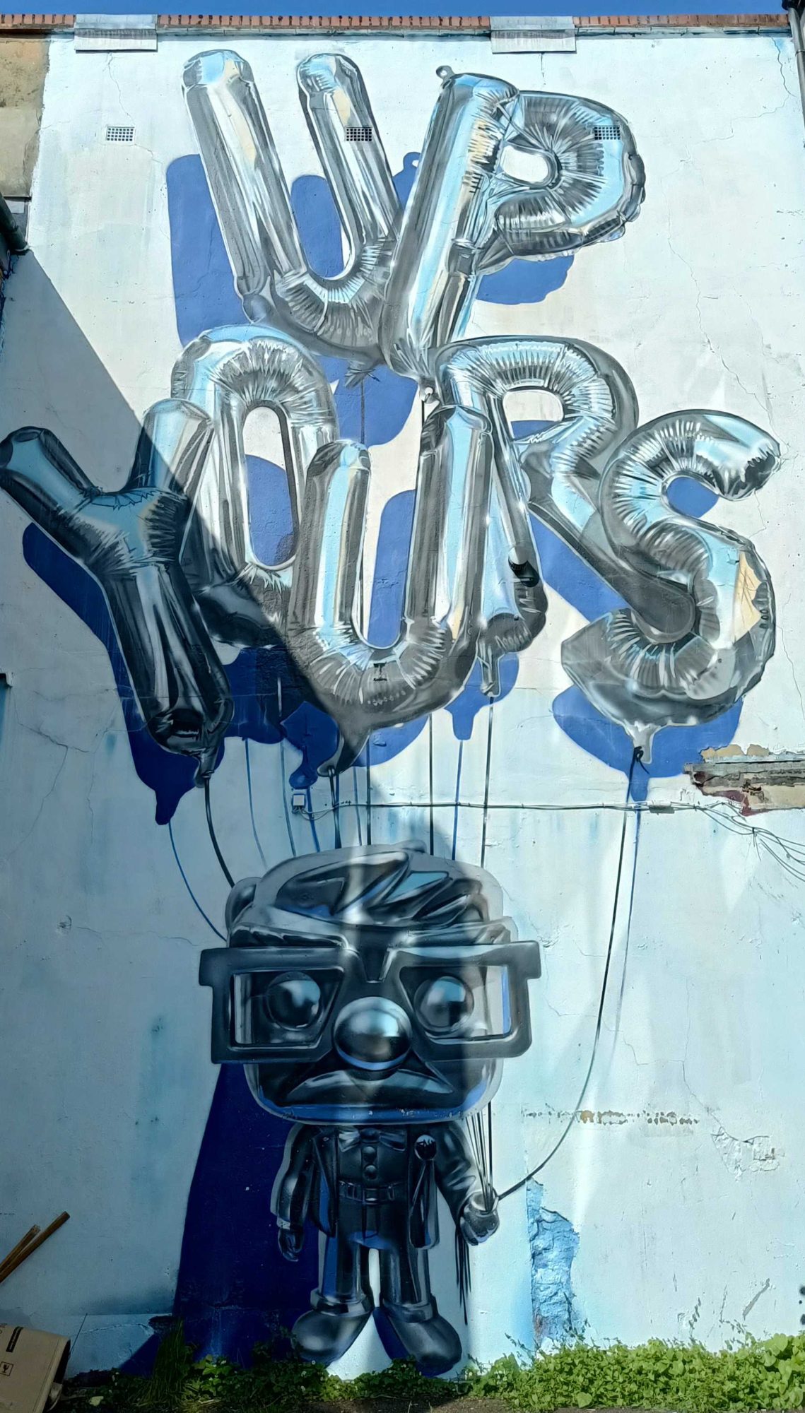 Up Yours Chrome Balloons — Street art by Fanakapan in London