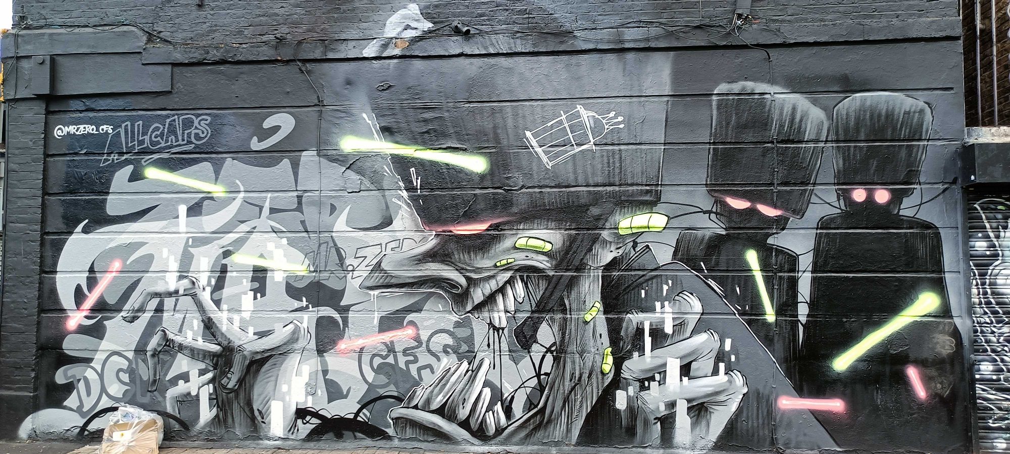 All Caps, by Mr Zero — Street art by Mr. Zero in London