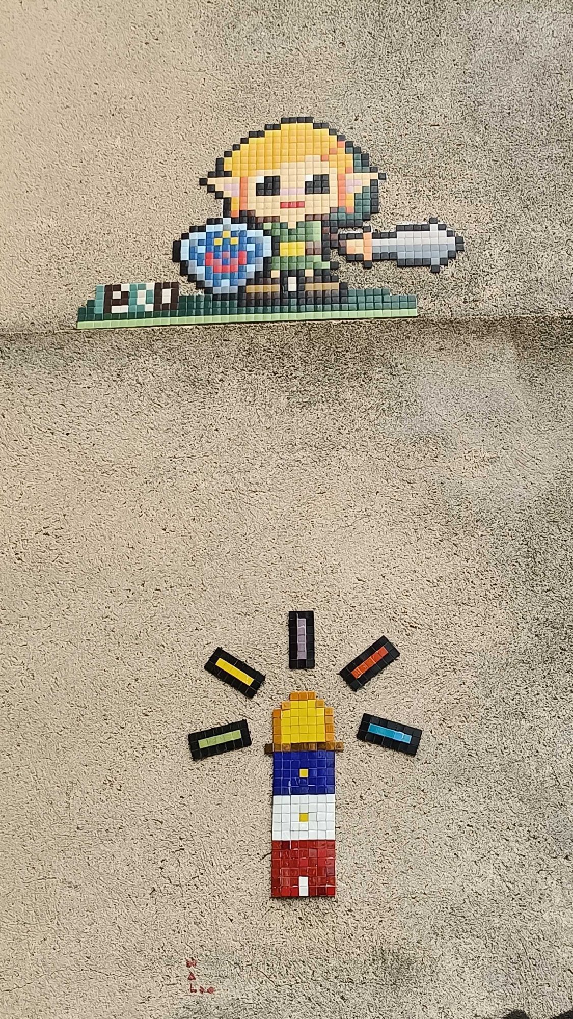 Waldo's Link Pixel Art, Angers — Street art by Waldo in Angers