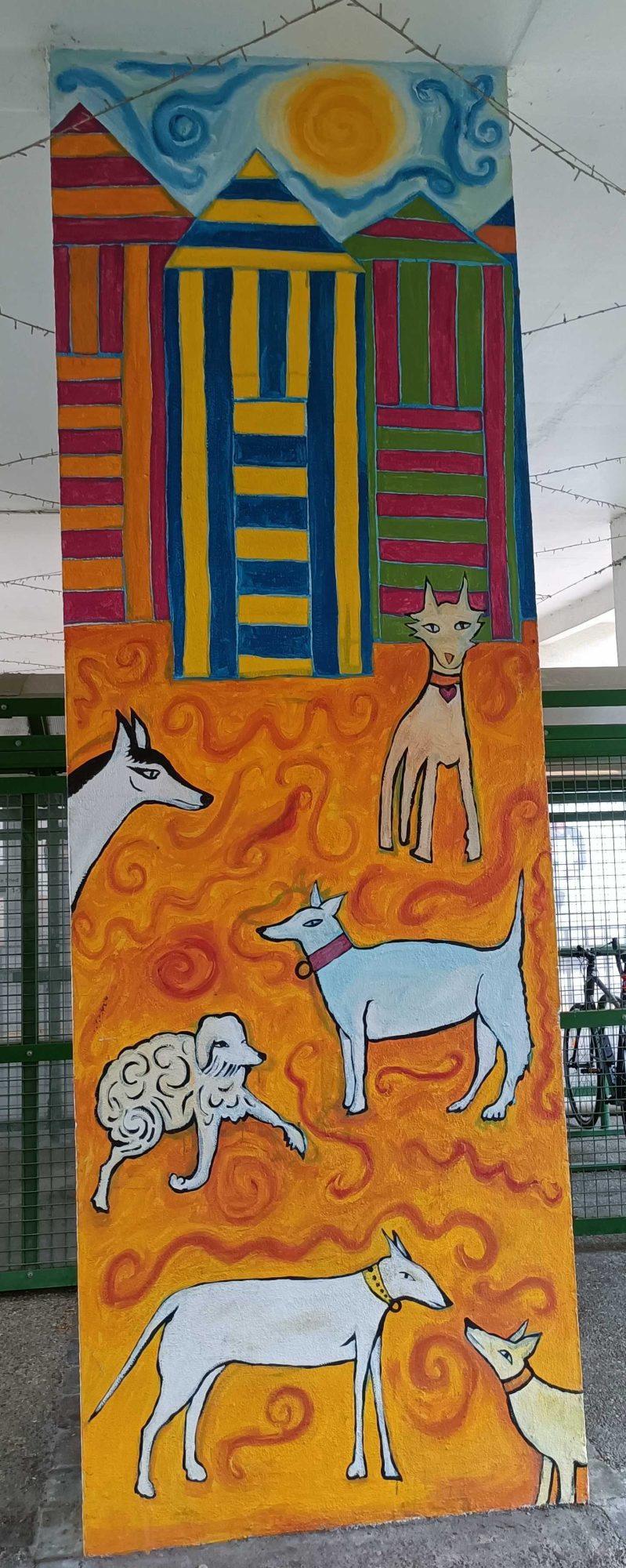 Beach huts and greyhounds — Street art in London