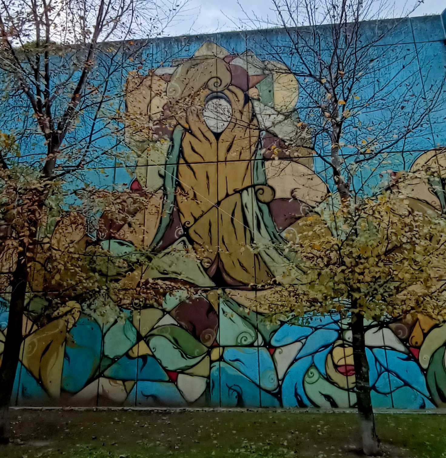 Large Art Nouveau Mural by Hazul — Street art by Hazul in Porto