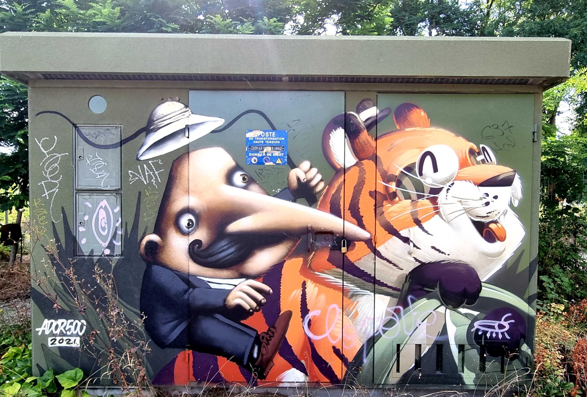 Homme et renard par Ador — Street art de Ador, Stom500 à Strasbourg