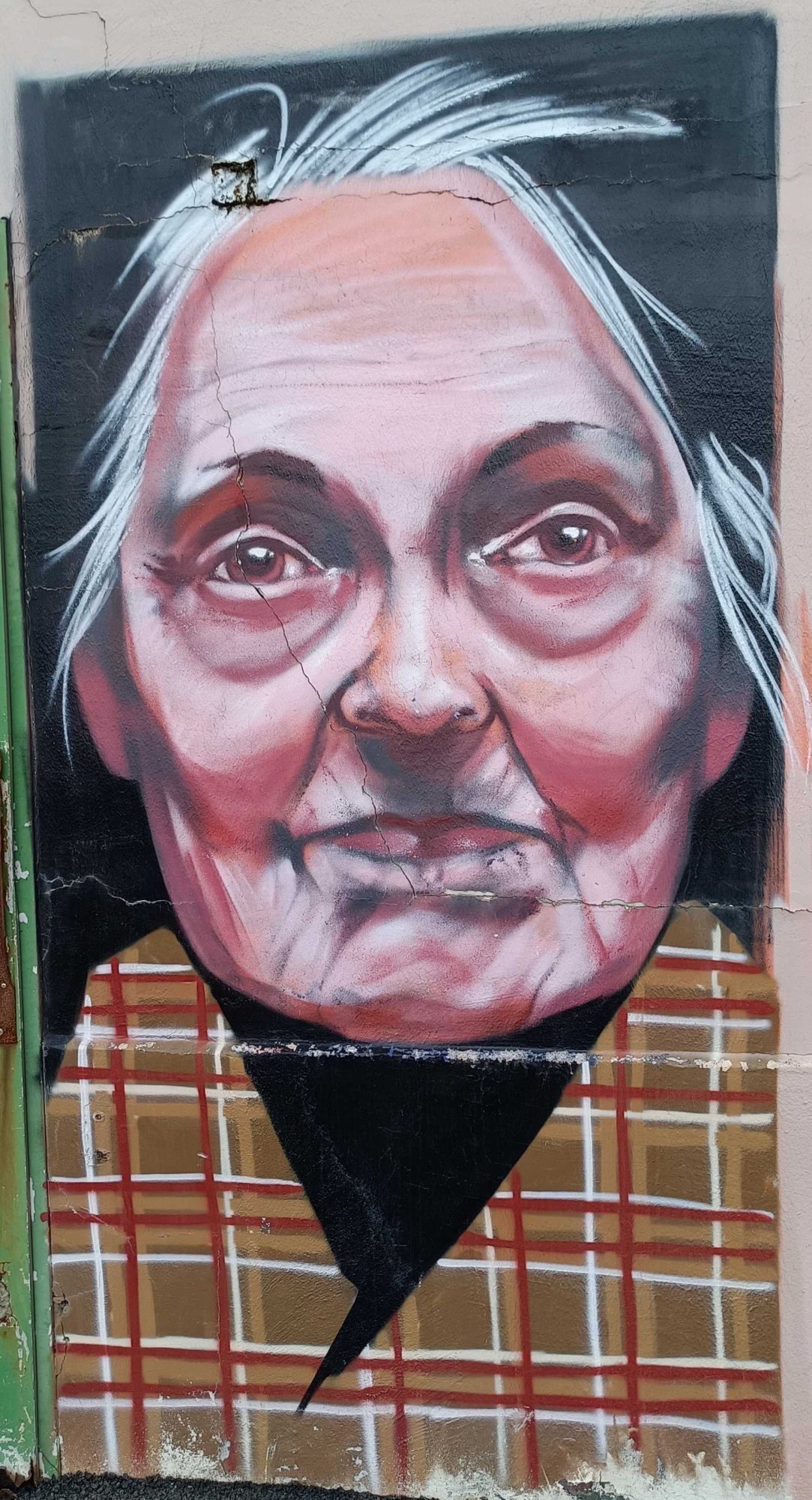 Elderly Woman Portrait by Jef — Street art by Jef in Redon
