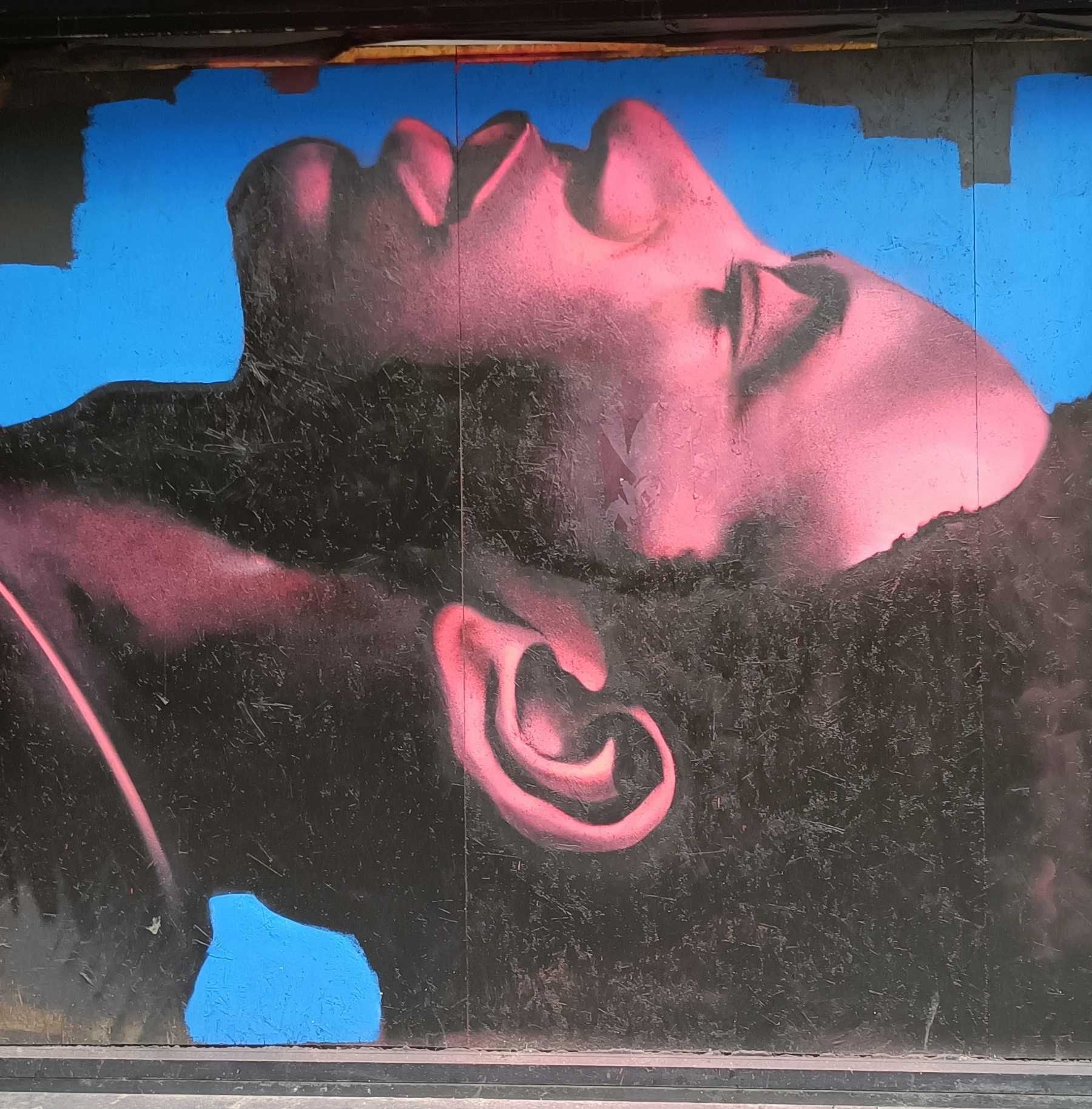 Pop-art Pink Woman — Street art by David Speed in London