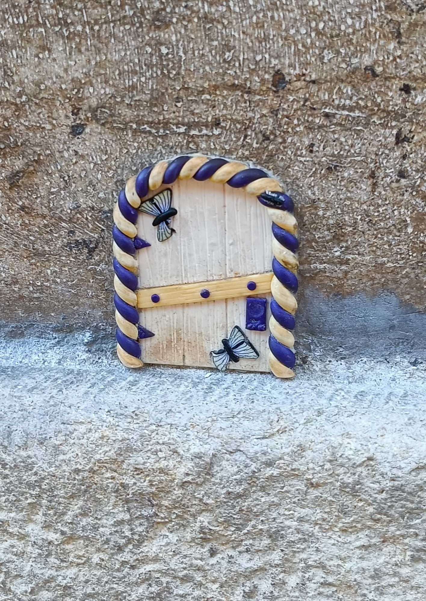 Fairy Door with Blue Butterflies — Street art by Florizale in Bourges