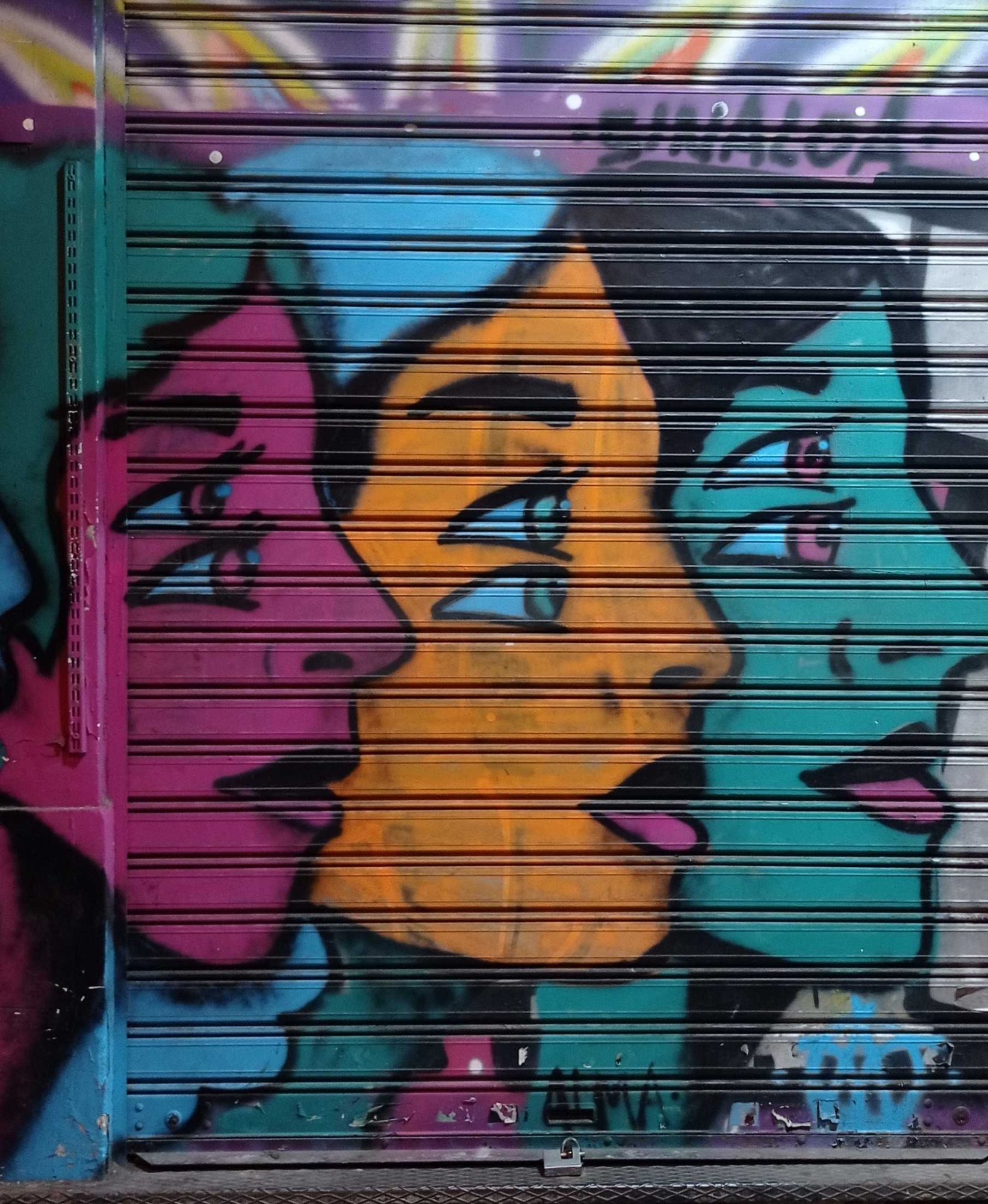 Pop Art Female Portrait Trio — Street art in Athina