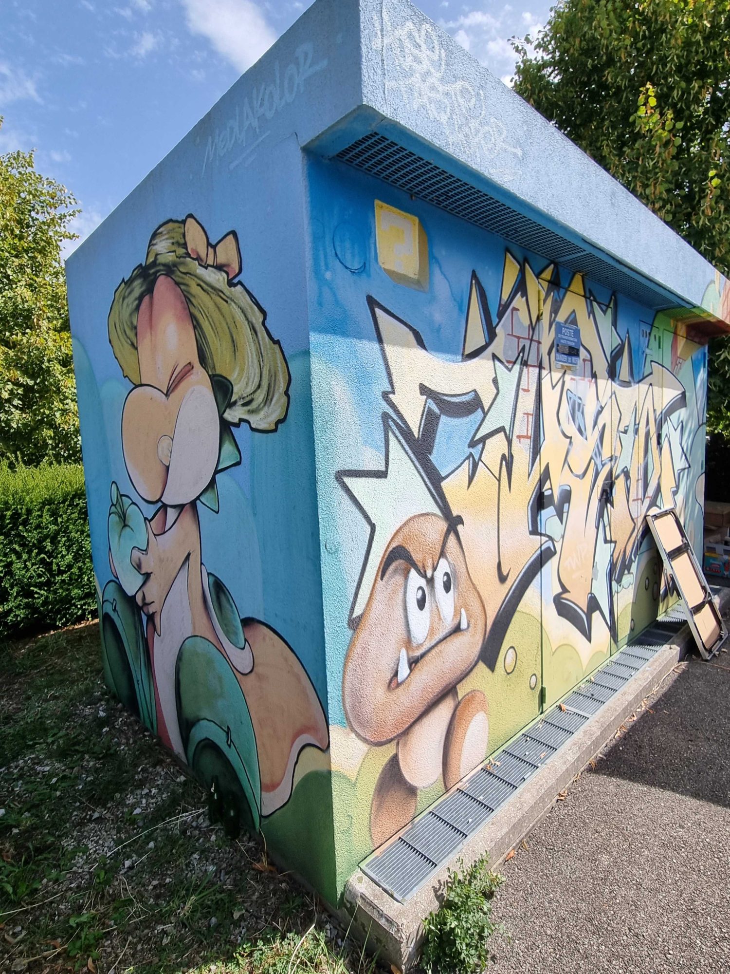 Toad et Goomba en graffiti — Street art à Epagny Metz-Tessy