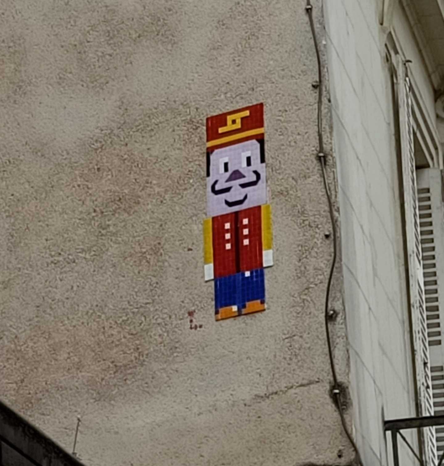 Waldo's Pixel Art Character, Angers — Street art by Waldo in Angers