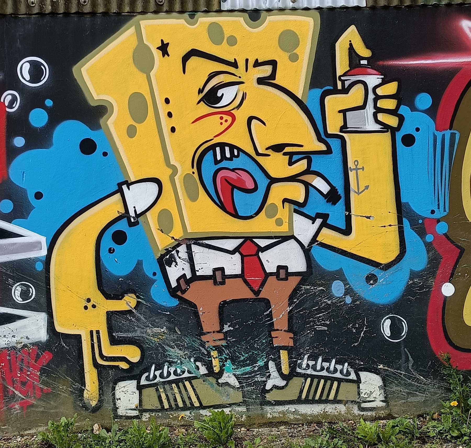 Bob l'éponge graffeur — Street art à Redon