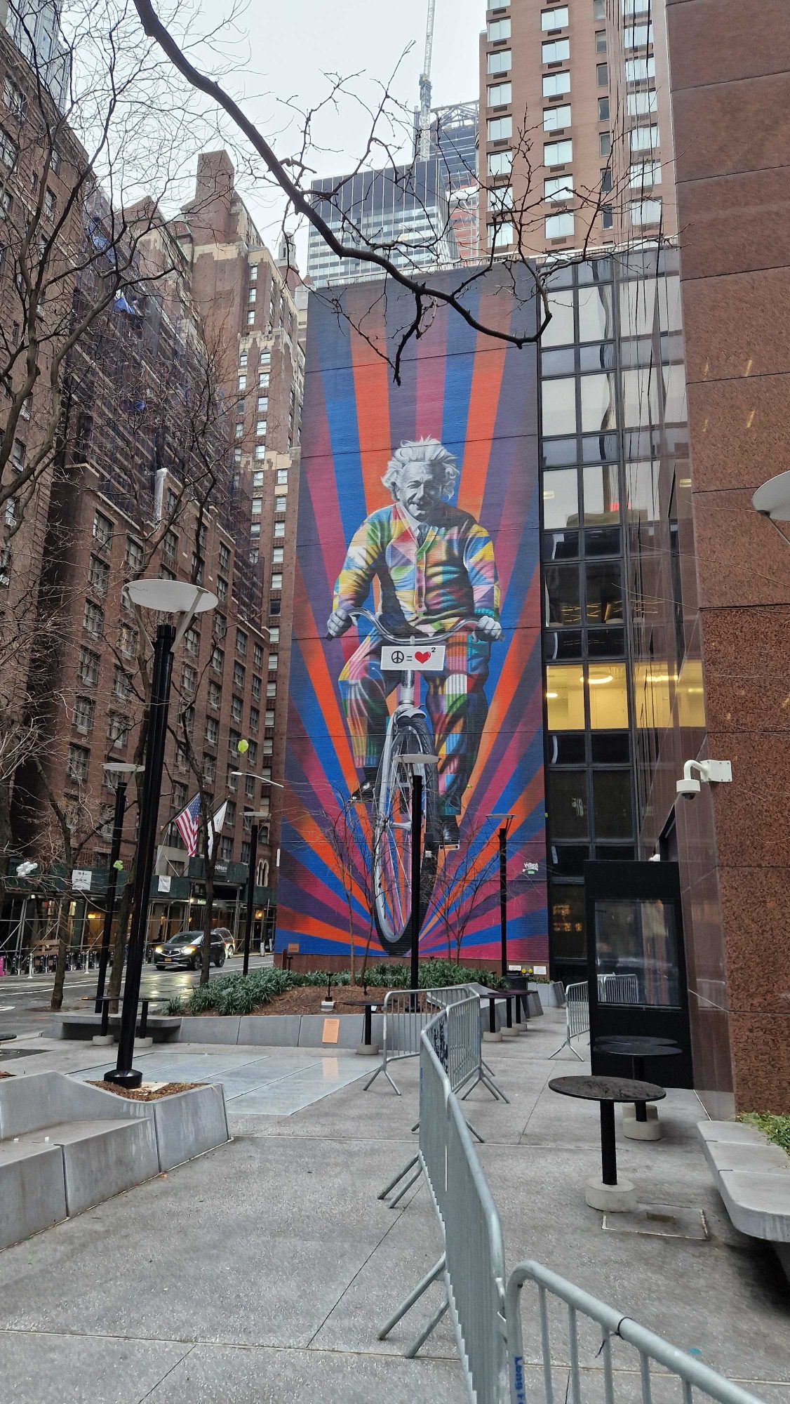 Einstein on a Bicycle, by Kobra — Street art by Eduardo Kobra in New York