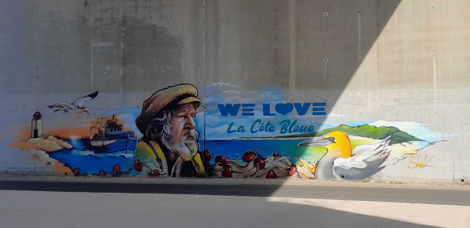Le pêcheur de la Côte Bleue — Street art à Sausset-les-Pins