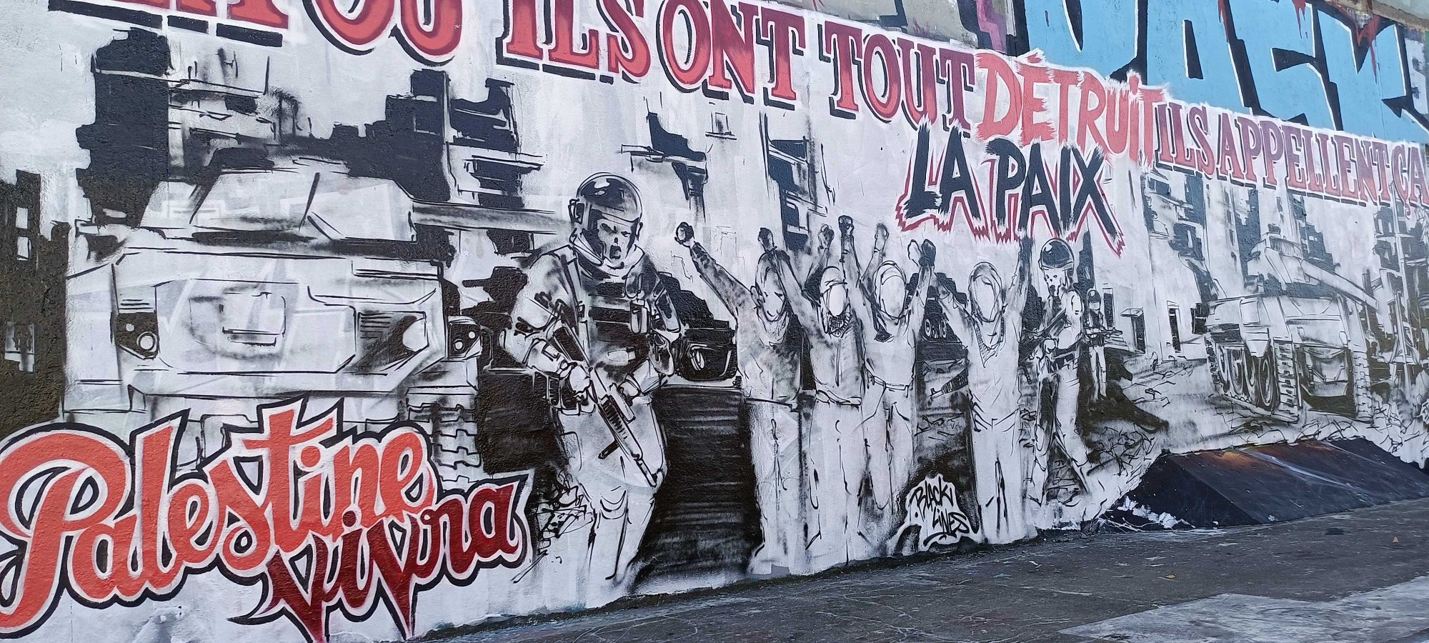 Palestine will live - Activist mural — Street art in Nantes