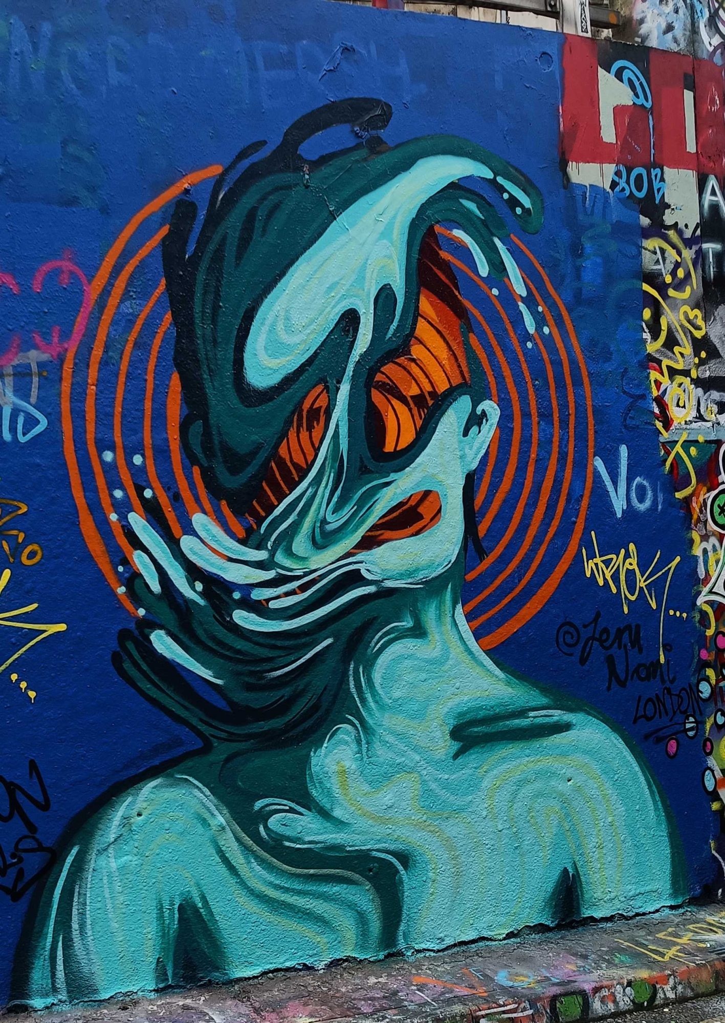 Tête psychédélique — Street art à London