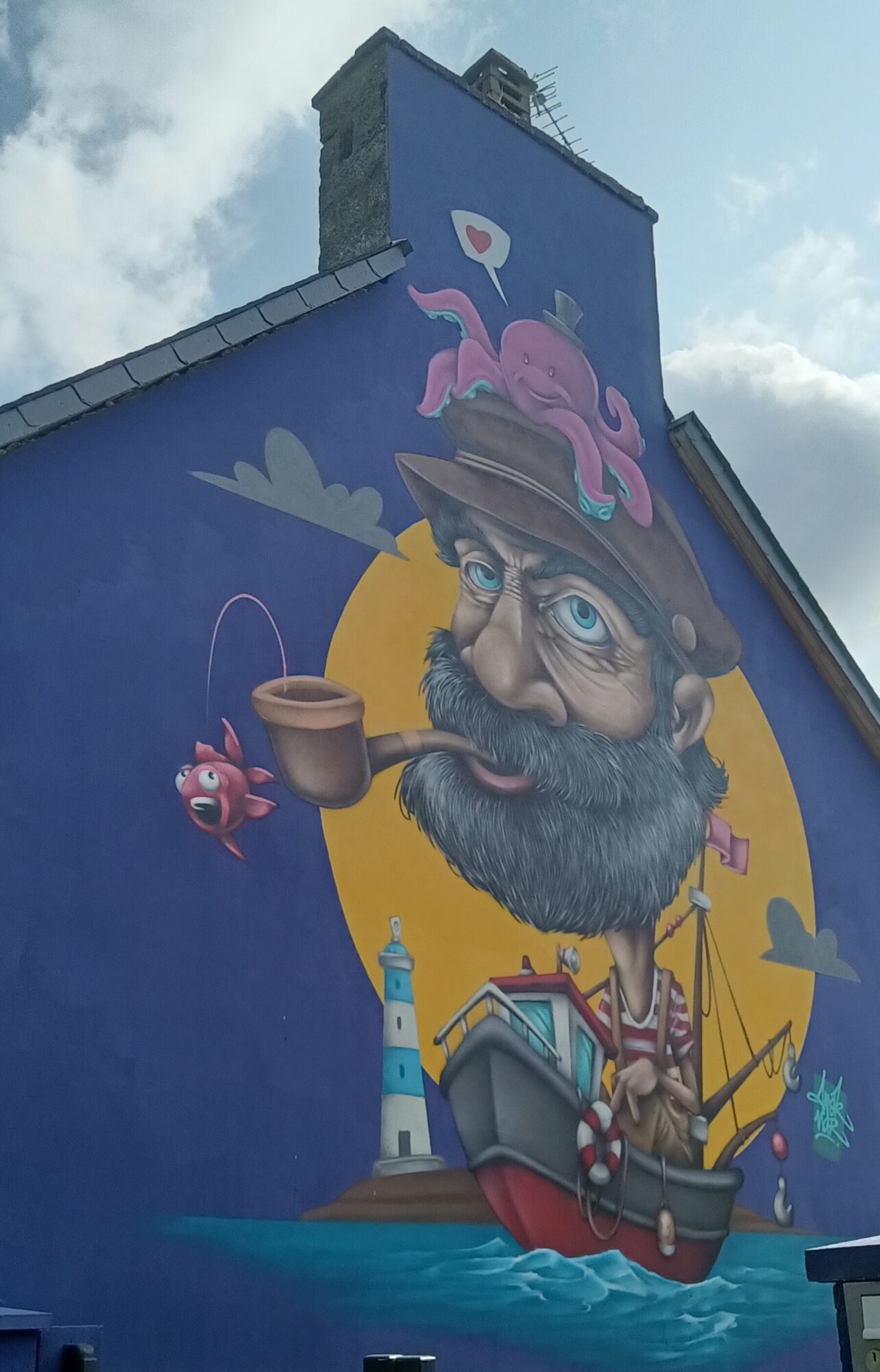 Capitaine Octopus — Street art de Traknar à Hillion