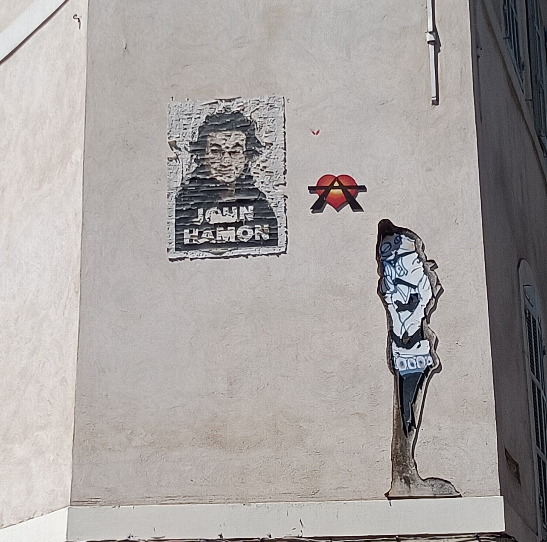 Affiche John Hamon place Léon Jouhaux — Street art de A2, John Hamon à Marseille