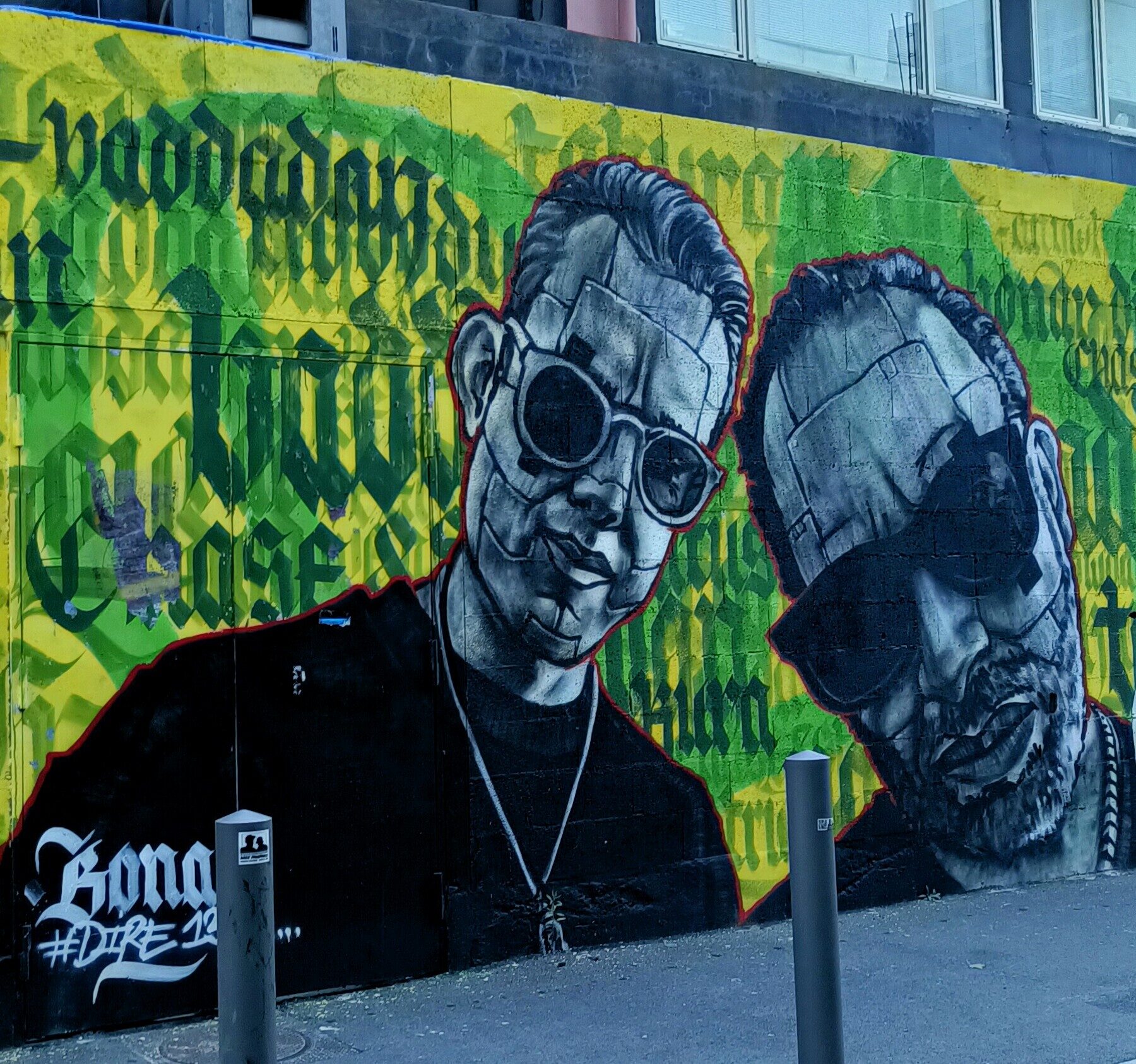 Baddadan, the double portrait by Dire 132 — Street art by Dire 132, Bonar in Marseille