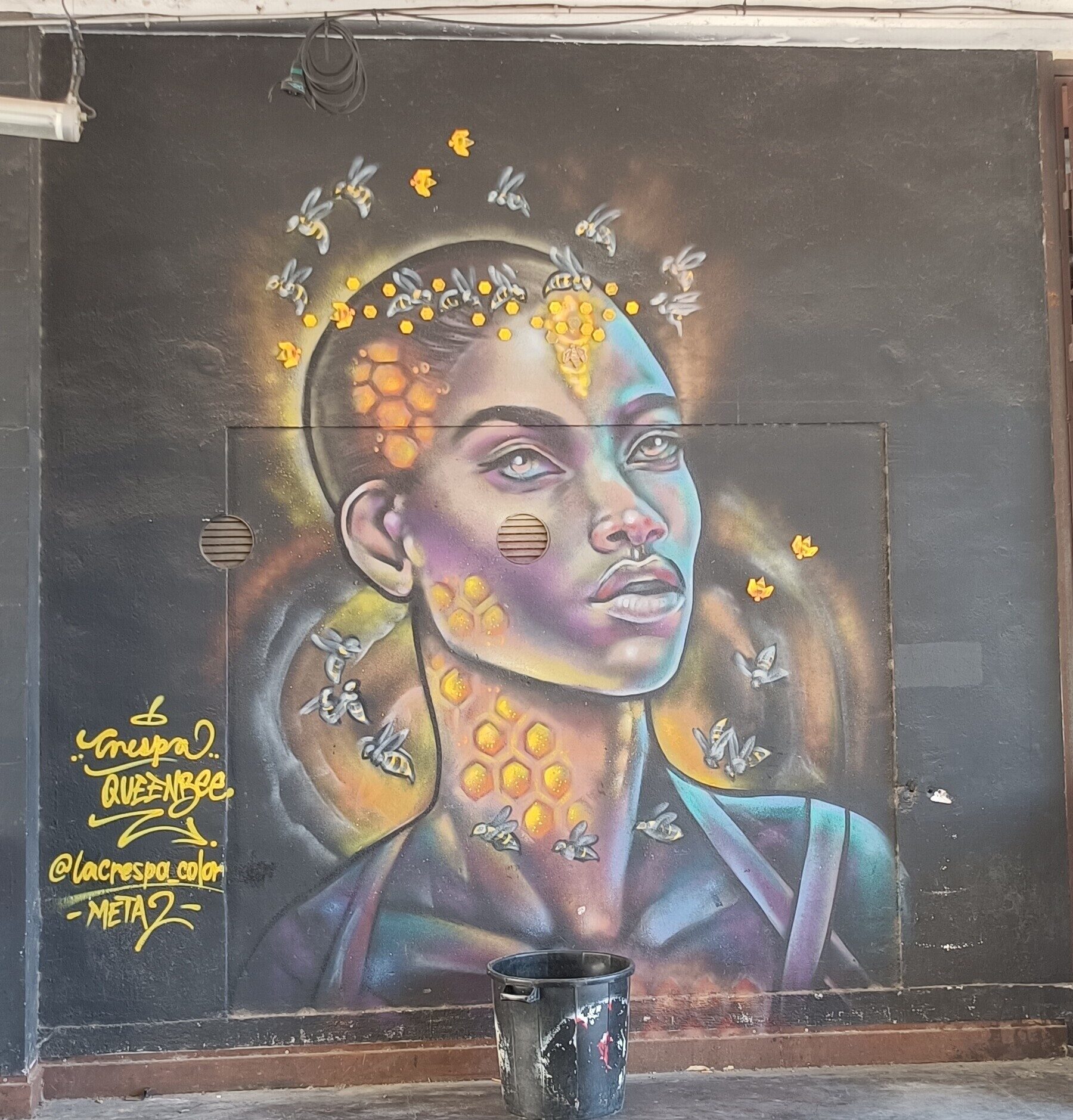 Queen Bee by La Crespa — Street art by La Crespa in Marseille