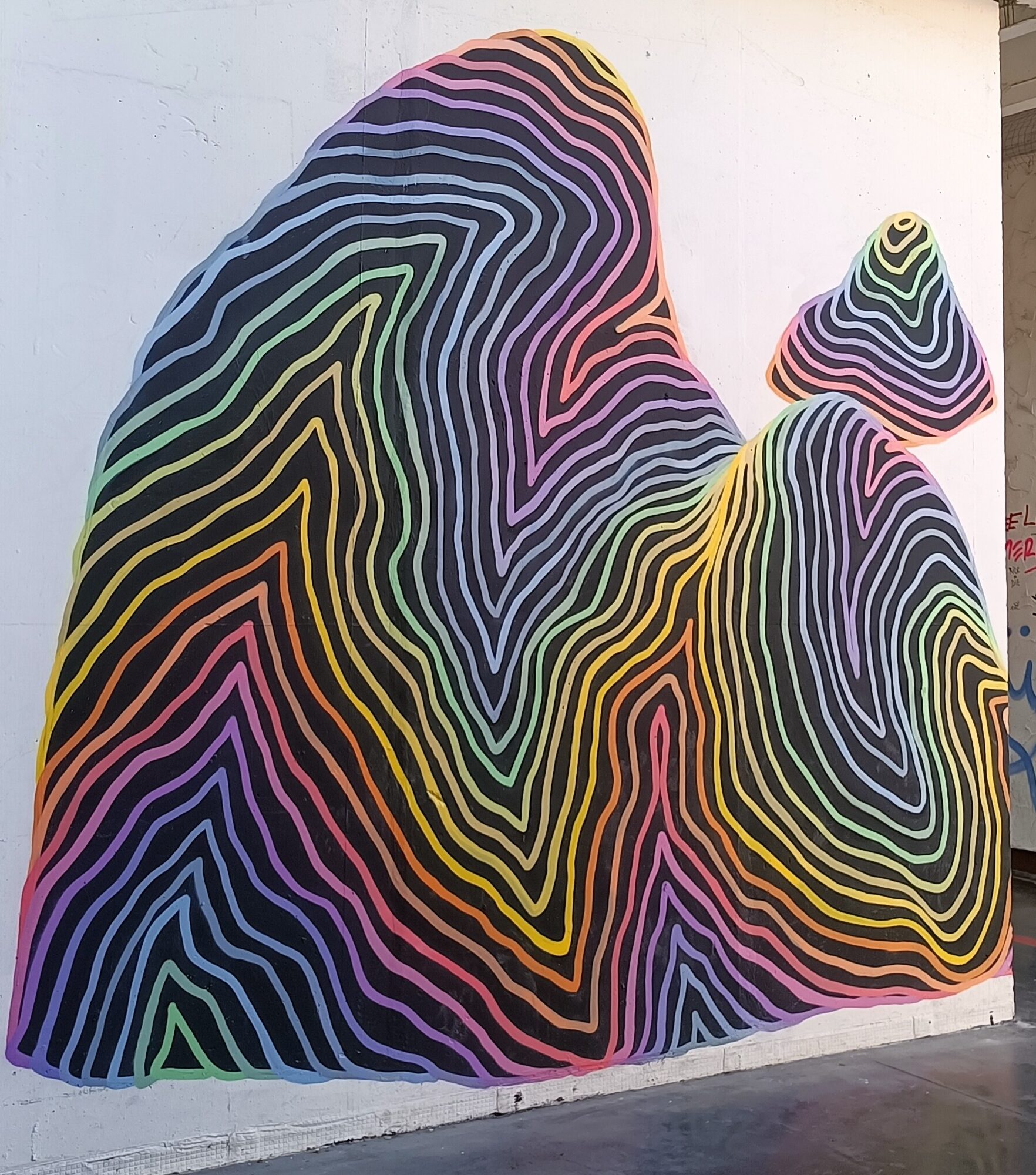 Rainbow Contours by Kid Kréol & Boogie — Street art by Kid Kréol & Boogie in Marseille