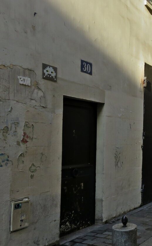 PA_65, Space Invader on Rue de Lappe — Street art by Invader in Paris