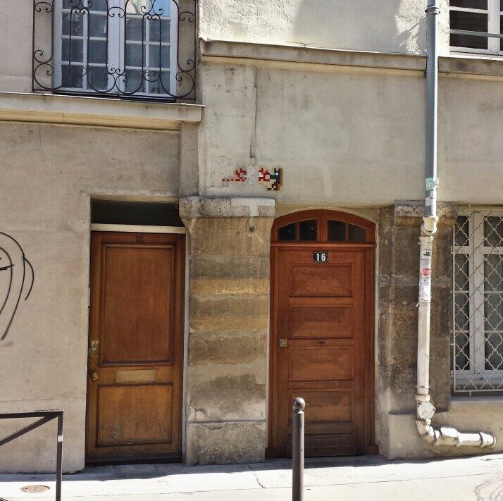 PA_155, Space Invader de la rue des Trois-Portes — Street art de Invader à Paris