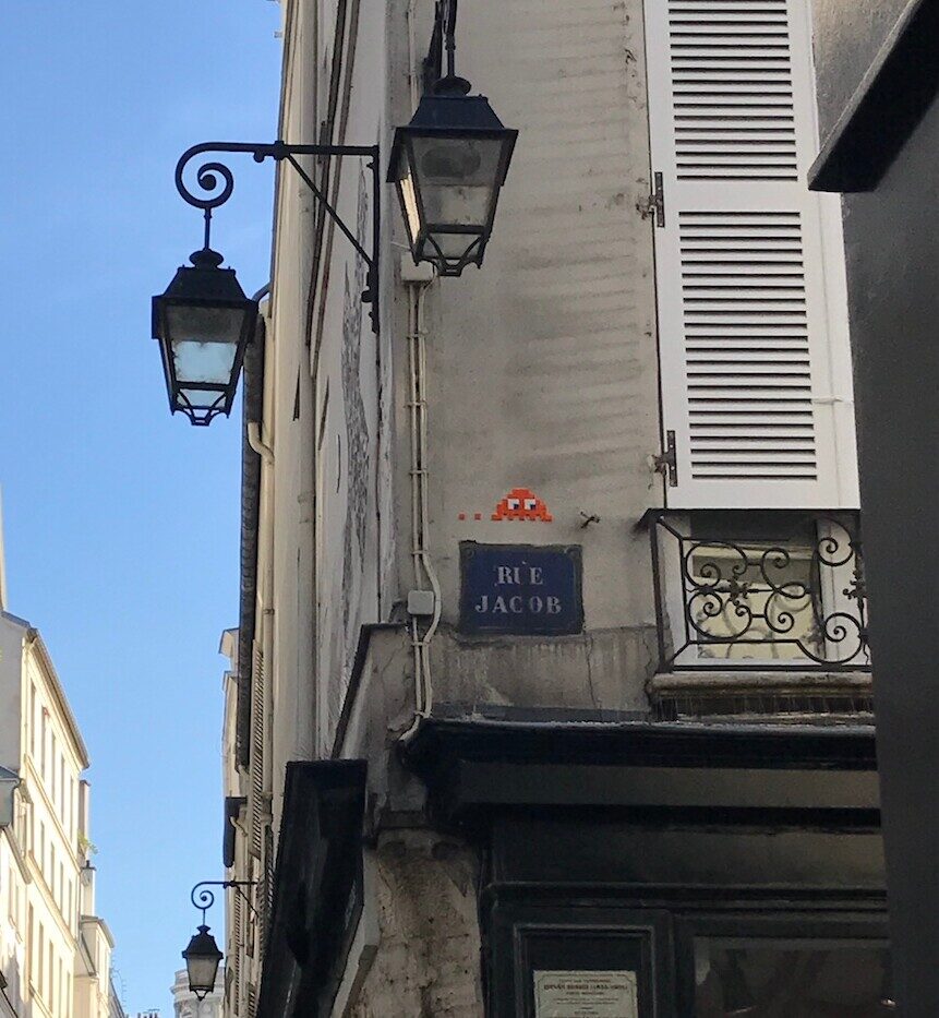 PA_186, Space Invader on Rue Jacob — Street art by Invader in Paris