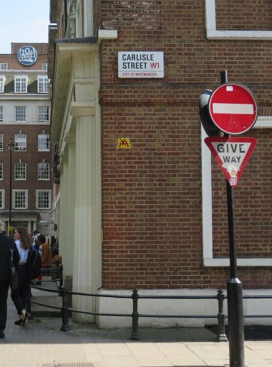 LDN_07, Space Invader on Carlisle Street — Street art by Invader in London