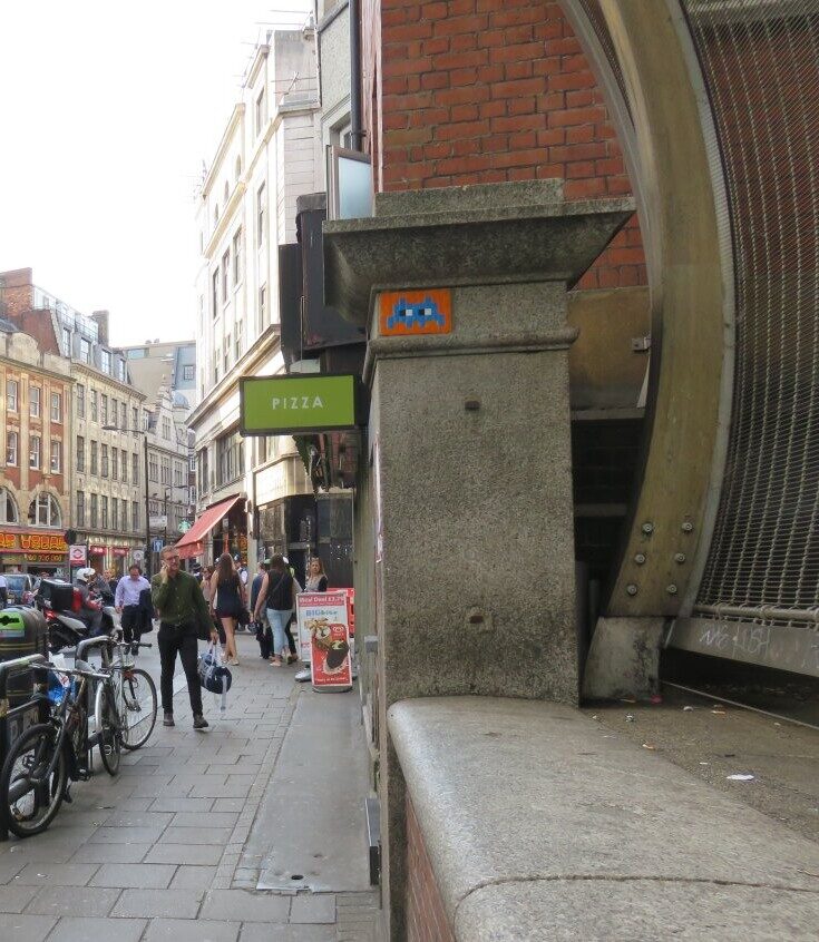 LDN_33, Space Invader on 52 Wardour Street — Street art by Invader in London