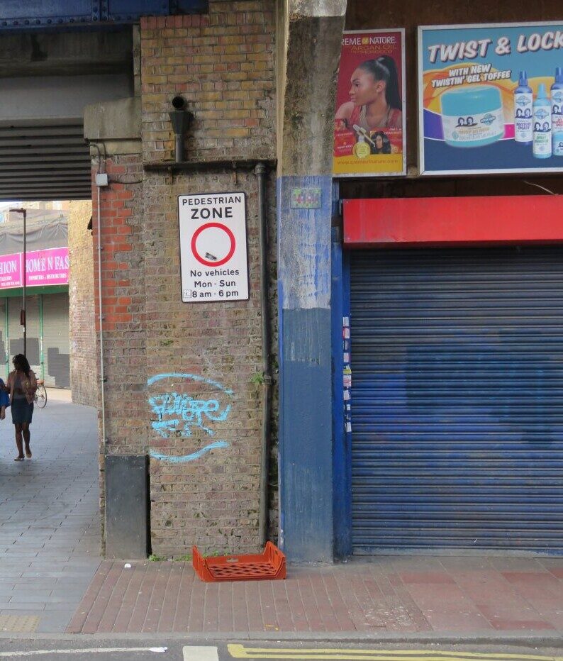 LDN_42, Space Invader on 35 Atlantic Road — Street art by Invader in London