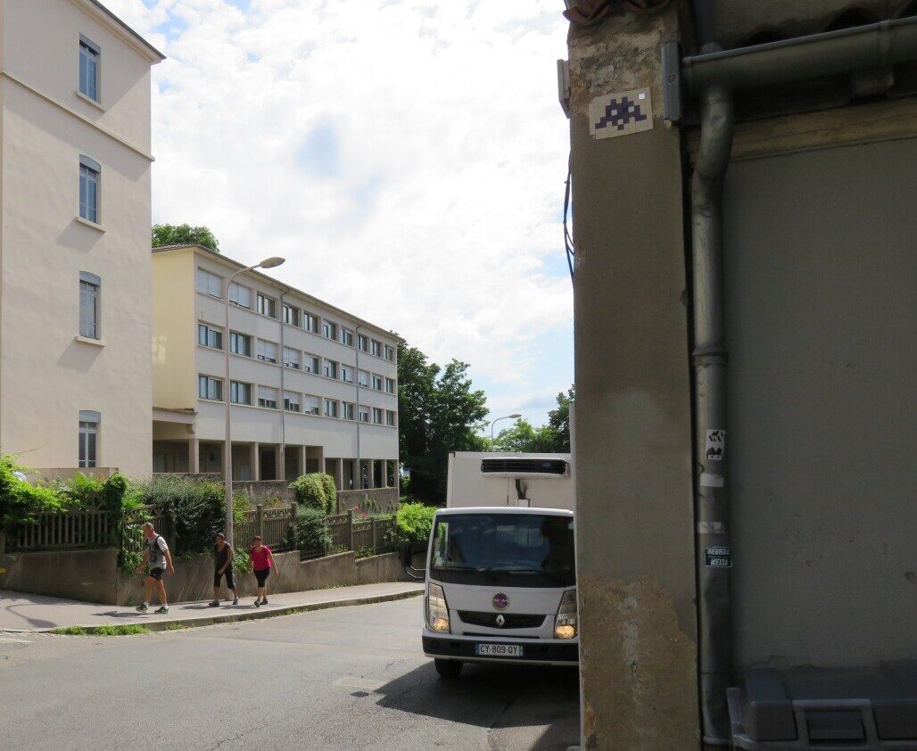 LY_36, Space Invader de la rue Cléberg — Street art de Invader à Lyon
