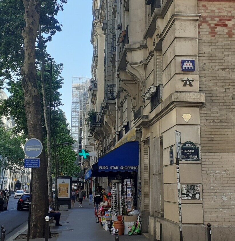 PA_615, Space Invader du passage Josset — Street art de Invader à Paris
