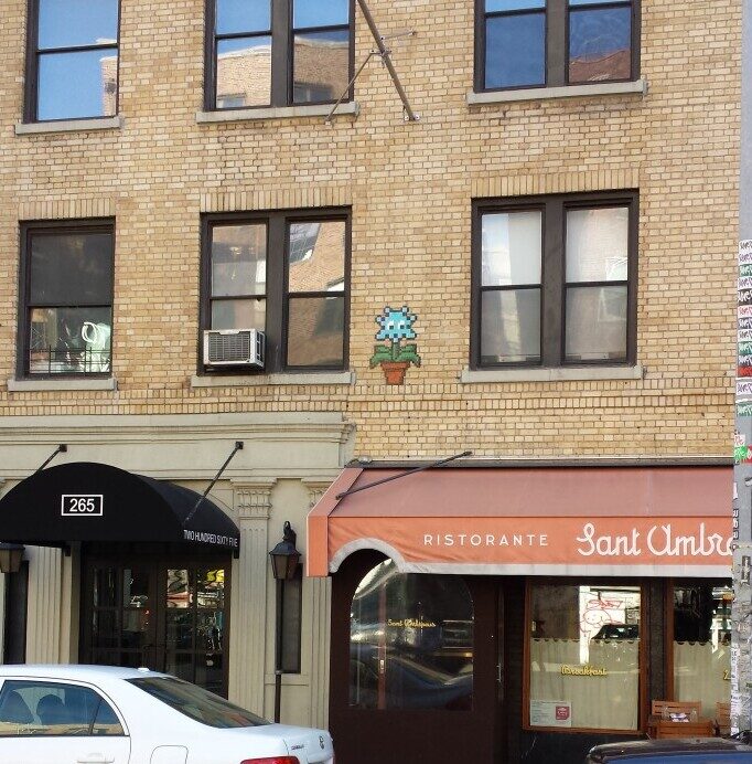 NY_151, Space Invader on 263 Lafayette St — Street art by Invader in New York