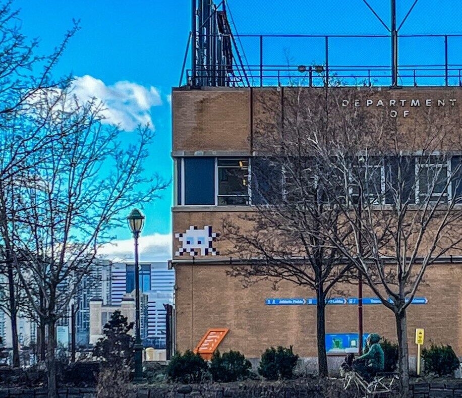 NY_169, Space Invader on 353 West St — Street art by Invader in New York
