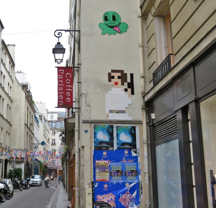 PA_1190, Space Invader de la rue Princesse Leia — Street art de Invader à Paris