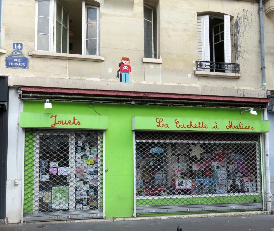 PA_1201, Space Invader de la rue Ternaux — Street art de Invader à Paris