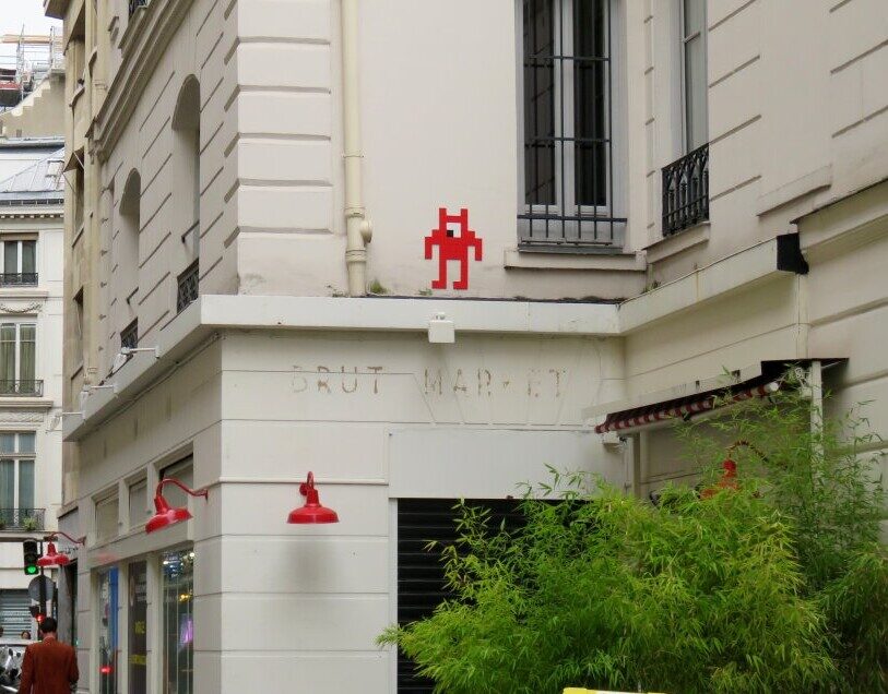 PA_1210, Space Invader de la rue Saint-Augustin — Street art de Invader à Paris