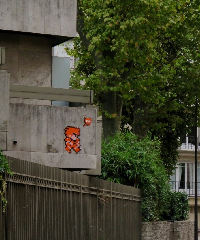 PA_1216, Space Invader de la rue Duret — Street art de Invader à Paris