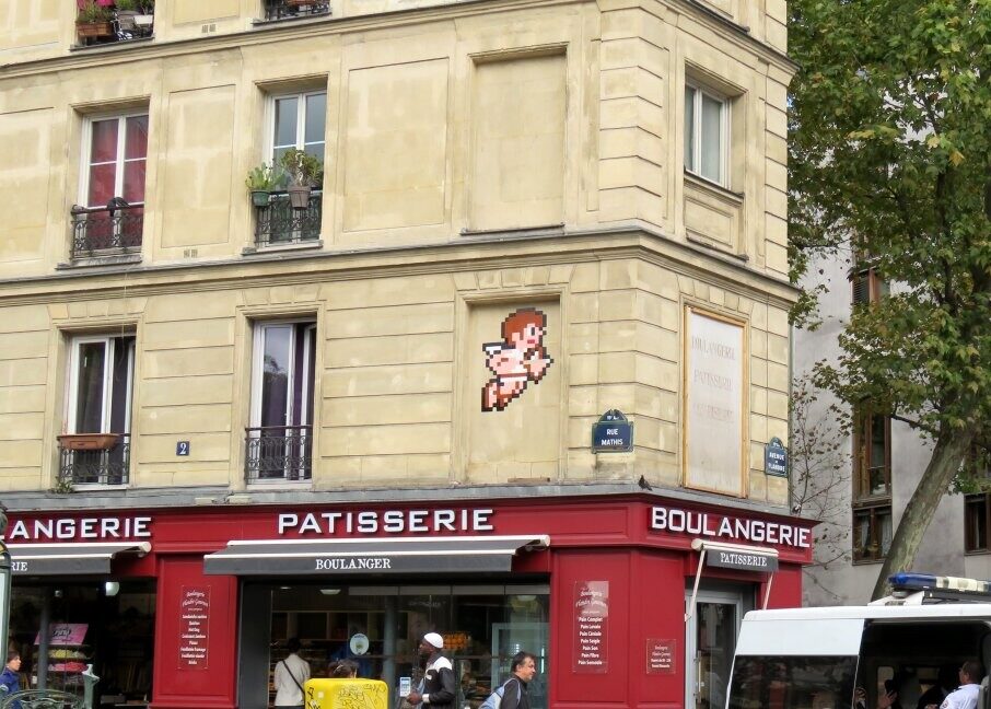 PA_1218, Space Invader on 2 rue Mathys — Street art by Invader in Paris