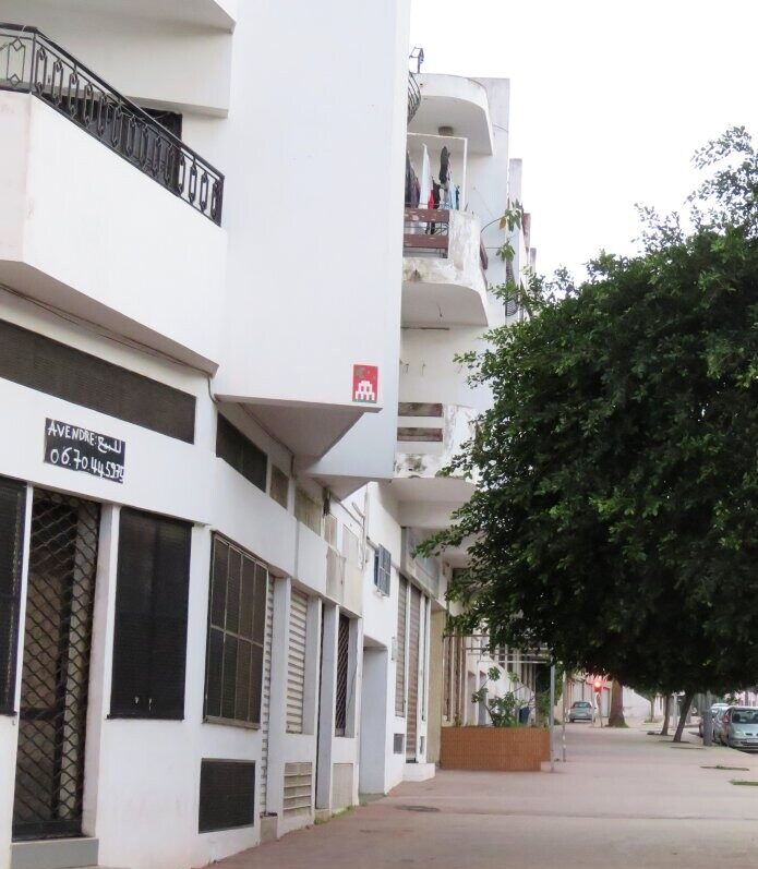 RBA_18, Space Invader on Avenue al Alaouiyine — Street art by Invader in Rabat