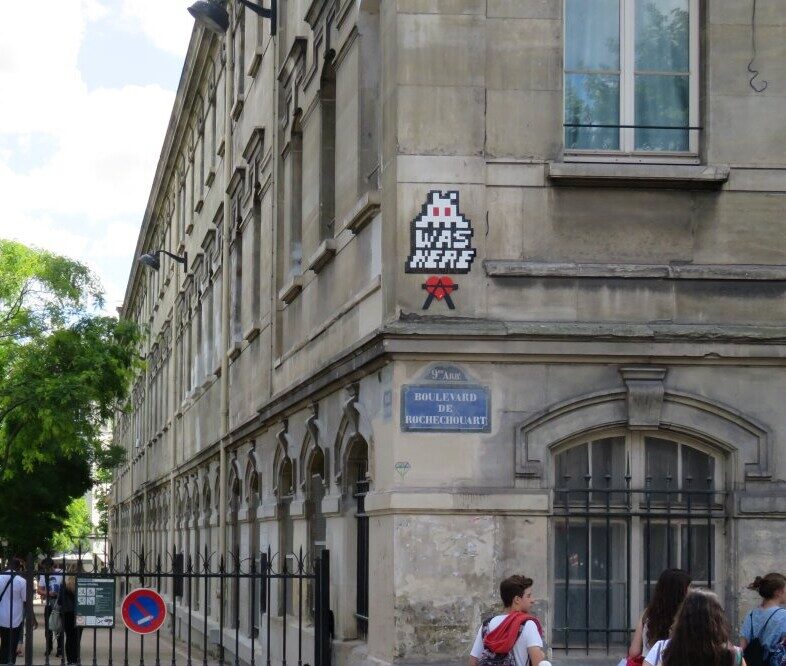 PA_1275, Space Invader de la place d'Anvers — Street art de Invader à Paris