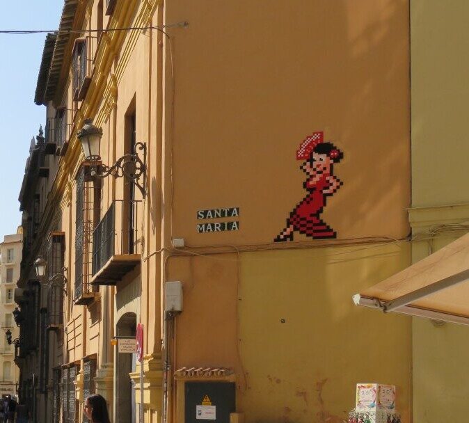 MLGA_22, Space Invader de Calle Fresca — Street art de Invader à Málaga