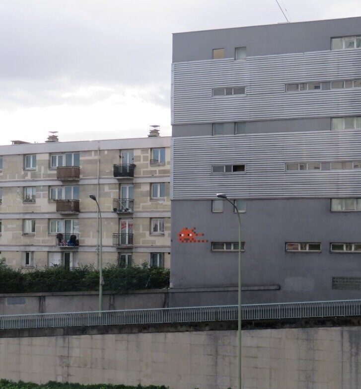 PA_1285, Space Invader de la porte de Bagnolet — Street art de Invader à Paris
