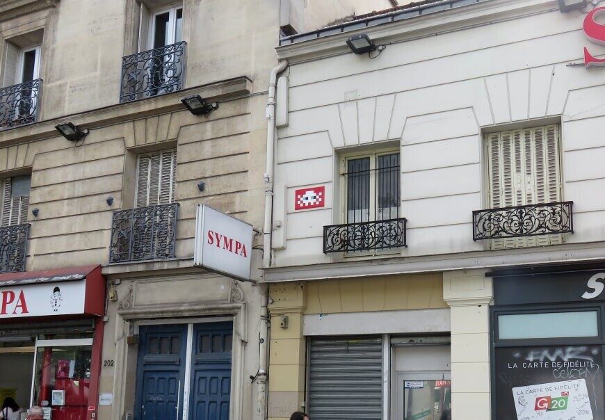 PA_1237, Space Invader on 204 Avenue Jean Jaurès — Street art by Invader in Paris